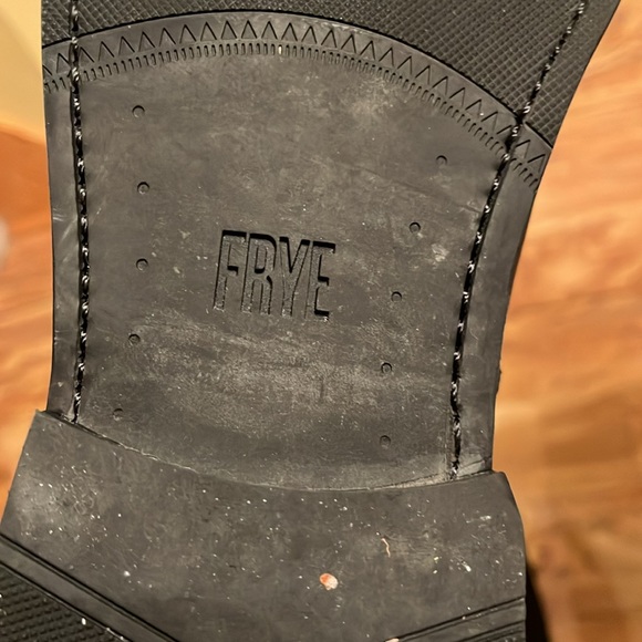 Frye size men 8.5 women’s size 10 cap toe lace zip black leather ankle boots - Picture 10 of 13